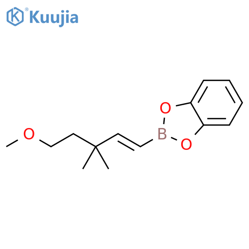 1,3,2-Benzodioxaborole, 2-[(1E)-5-methoxy-3,3-dimethyl-1-pentenyl]- structure