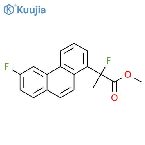 Methyl 2-fluoro-2-(6-fluorophenanthren-1-yl)propanoate structure