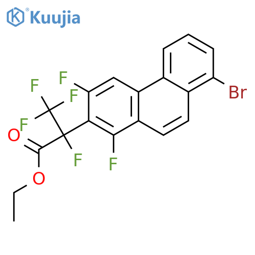 Ethyl 2-(8-bromo-1,3-difluorophenanthren-2-yl)-2,3,3,3-tetrafluoropropanoate structure