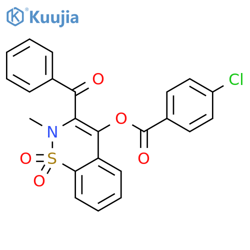<br>2-methyl-1,1-dioxido-3-(phenylcarbonyl)-2H-1,2-benzothiazin-4-yl 4-chlorobe nzoate structure