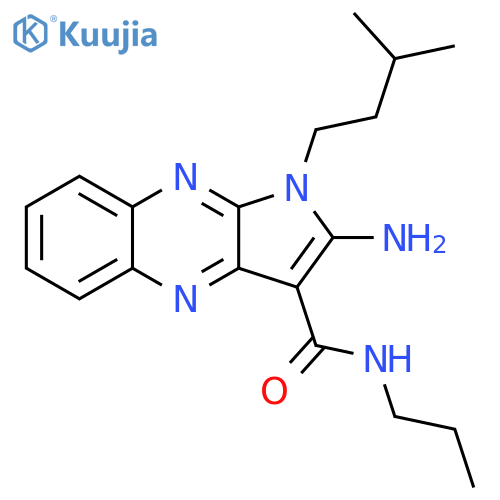 2-amino-1-(3-methylbutyl)-N-propyl-1H-pyrrolo[2,3-b]quinoxaline-3-carboxamide structure