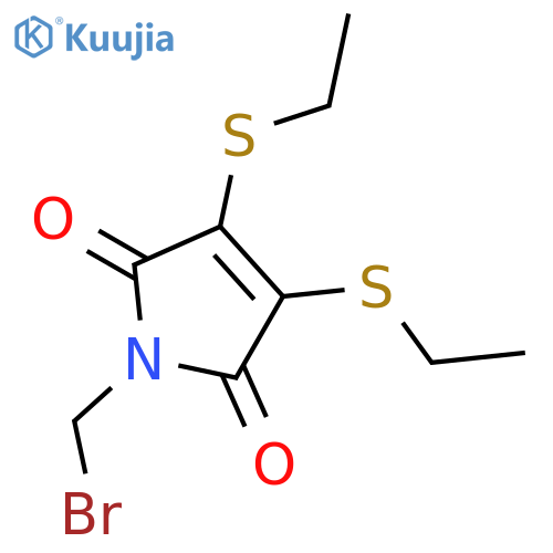 1H-PYRROLE-2,5-DIONE, 1-(BROMOMETHYL)-3,4-BIS(ETHYLTHIO)- structure