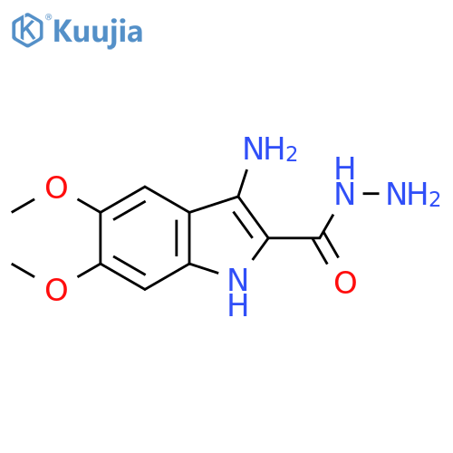 3-amino-5,6-dimethoxy-1H-indole-2-carbohydrazide structure