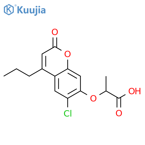 2-(6-Chloro-2-oxo-4-propyl-2H-chromen-7-yl)oxy-propanoic Acid structure