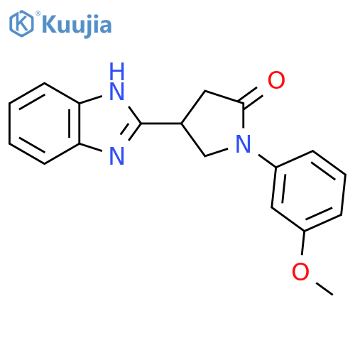 4-(1H-1,3-benzodiazol-2-yl)-1-(3-methoxyphenyl)pyrrolidin-2-one structure