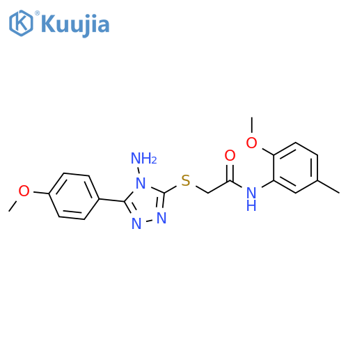 2-{4-amino-5-(4-methoxyphenyl)-4H-1,2,4-triazol-3-ylsulfanyl}-N-(2-methoxy-5-methylphenyl)acetamide structure