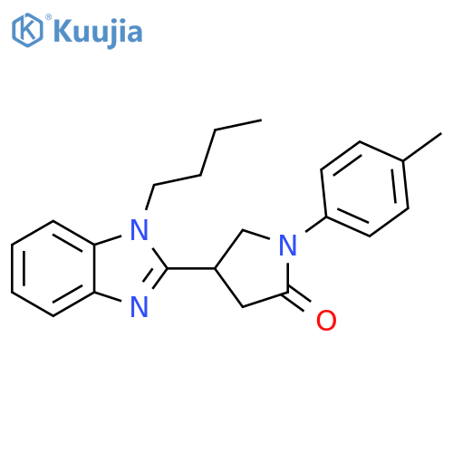 4-(1-butyl-1H-1,3-benzodiazol-2-yl)-1-(4-methylphenyl)pyrrolidin-2-one structure