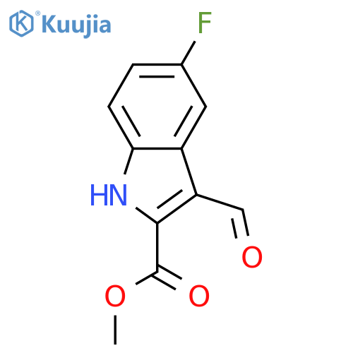 methyl 5-fluoro-3-formyl-1H-indole-2-carboxylate structure
