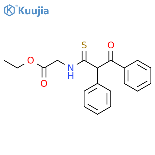 Glycine, N-(3-oxo-2,3-diphenyl-1-thioxopropyl)-, ethyl ester structure