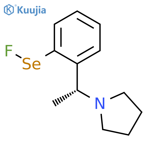 Benzeneselenenyl fluoride, 2-[(1R)-1-(1-pyrrolidinyl)ethyl]- structure