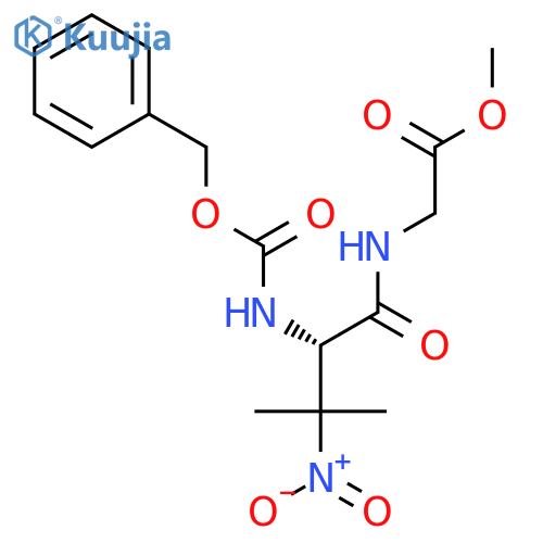 Glycine, 3-nitro-N-[(phenylmethoxy)carbonyl]valyl-, methyl ester structure