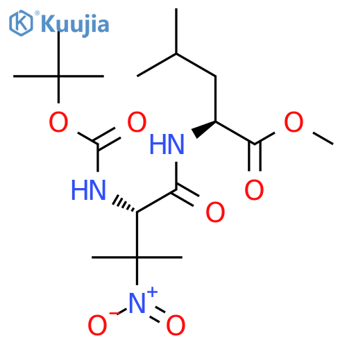 L-LEUCINE, N-[(1,1-DIMETHYLETHOXY)CARBONYL]-3-NITROVALYL-, METHYL ESTER structure