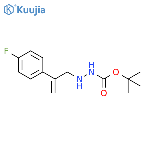 Hydrazinecarboxylic acid, 2-[2-(4-fluorophenyl)-2-propenyl]-,1,1-dimethylethyl ester structure