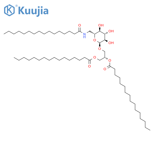 1,2-Dipalmitoyl-3-(N-palmitoyl-6'-amino-6'-deoxy-α-D-glucosyl)-sn-glycerol structure