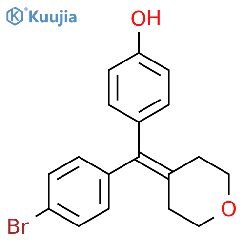 PHENOL, 4-[(4-BROMOPHENYL)(TETRAHYDRO-4H-PYRAN-4-YLIDENE)METHYL]- structure