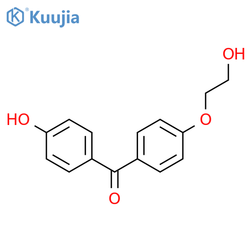 (4-(2-Hydroxyethoxy)phenyl)(4-hydroxyphenyl)methanone structure