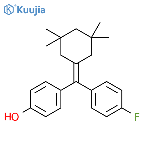 Phenol, 4-[(4-fluorophenyl)(3,3,5,5-tetramethylcyclohexylidene)methyl]- structure