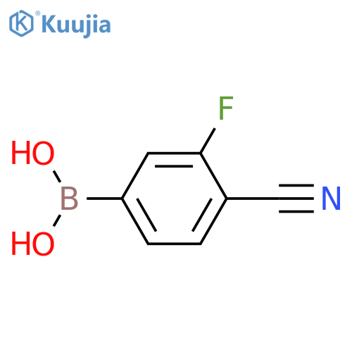 (4-cyano-3-fluorophenyl)boronic acid structure