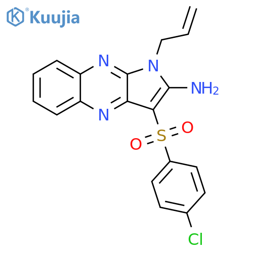 3-(4-chlorobenzenesulfonyl)-1-(prop-2-en-1-yl)-1H-pyrrolo2,3-bquinoxalin-2-amine structure