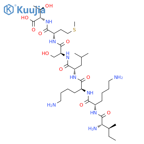 L-Threonine, L-isoleucyl-L-lysyl-L-lysyl-L-leucyl-L-seryl-L-methionyl- structure