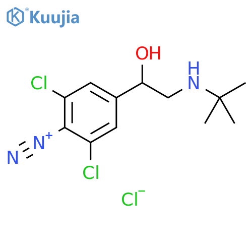 Benzenediazonium,2,6-dichloro-4-[2-[(1,1-dimethylethyl)amino]-1-hydroxyethyl]-, chloride structure