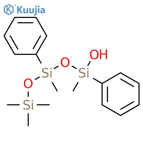 1-Trisiloxanol, 1,3,5,5,5-pentamethyl-1,3-diphenyl- structure