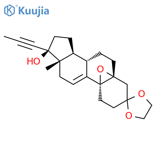 (5α,10α,17β)-5,10-Epoxy-17-hydroxy-17-(1-propyn-1-yl)-estr-9(11)-en-3-one Cyclic 1,2-Ethanediyl Acetal; structure
