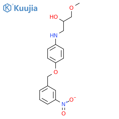 2-PROPANOL, 1-METHOXY-3-[[4-[(3-NITROPHENYL)METHOXY]PHENYL]AMINO]- structure