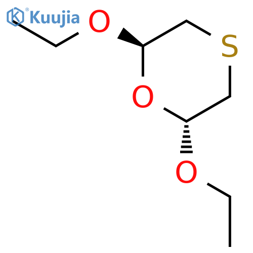 1,4-OXATHIANE, 2,6-DIETHOXY-, TRANS- structure