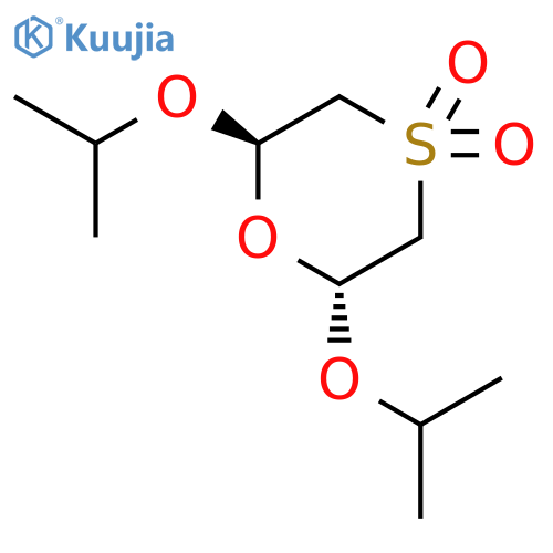 1,4-Oxathiane, 2,6-bis(1-methylethoxy)-, 4,4-dioxide, trans- structure