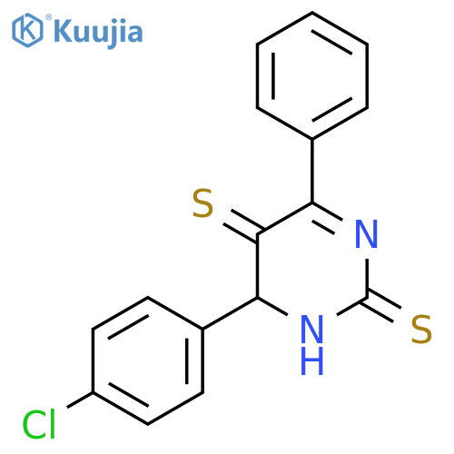 2,5-PYRIMIDINEDITHIONE, 6-(4-CHLOROPHENYL)-1,6-DIHYDRO-4-PHENYL- structure