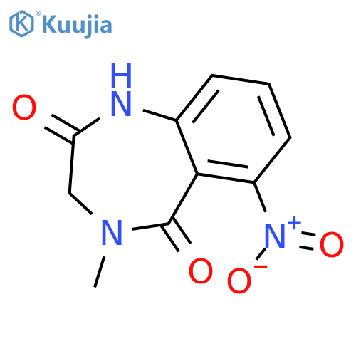 1H-1,4-BENZODIAZEPINE-2,5-DIONE, 3,4-DIHYDRO-4-METHYL-6-NITRO- structure