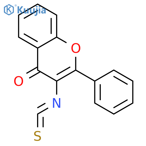 4H-1-Benzopyran-4-one, 3-isothiocyanato-2-phenyl- structure