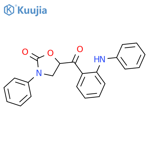 2-OXAZOLIDINONE, 3-PHENYL-5-[2-(PHENYLAMINO)BENZOYL]- structure