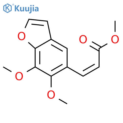 2-Propenoic acid, 3-(6,7-dimethoxy-5-benzofuranyl)-, methyl ester, (Z)- structure