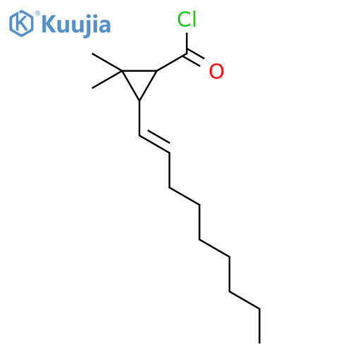 Cyclopropanecarbonyl chloride, 2,2-dimethyl-3-(1-nonenyl)- structure