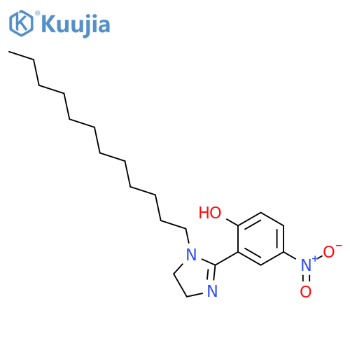 Phenol, 2-(1-dodecyl-4,5-dihydro-1H-imidazol-2-yl)-4-nitro- structure