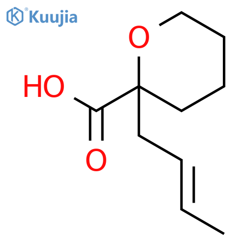 2H-PYRAN-2-CARBOXYLIC ACID, 2-(2-BUTENYL)TETRAHYDRO- structure