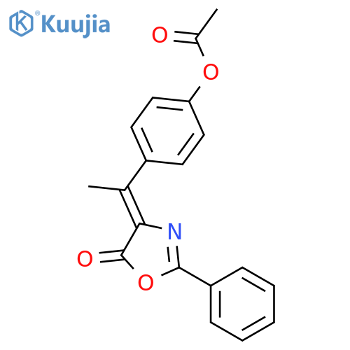 5(4H)-Oxazolone, 4-[1-[4-(acetyloxy)phenyl]ethylidene]-2-phenyl- structure