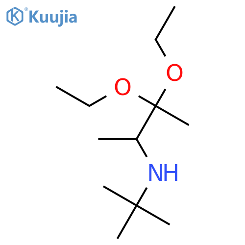2-Butanamine, N-(1,1-dimethylethyl)-3,3-diethoxy- structure