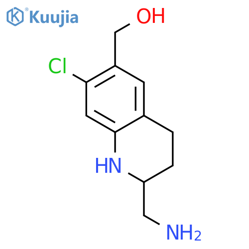 6-QUINOLINEMETHANOL, 2-(AMINOMETHYL)-7-CHLORO-1,2,3,4-TETRAHYDRO- structure