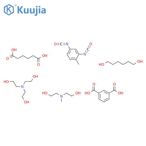 1,3-Benzenedicarboxylicacid,polymerwith2,4-diisocyanato-1-methylbenzene,hexanedioicacid,1,6-hexanediol,2,2'-(methylimino)bis[ethanol]and2,2',2''-nitrilotris[ethanol] structure