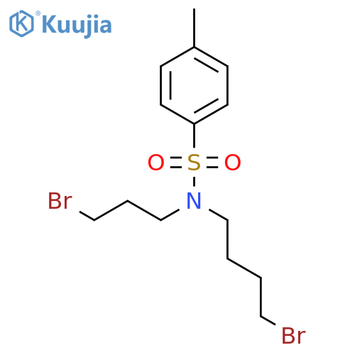Benzenesulfonamide, N-(4-bromobutyl)-N-(3-bromopropyl)-4-methyl- structure