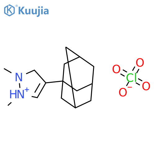 1H-PYRAZOLIUM, 1,2-DIMETHYL-4-TRICYCLO[3.3.1.13,7]DEC-1-YL-, PERCHLORATE structure
