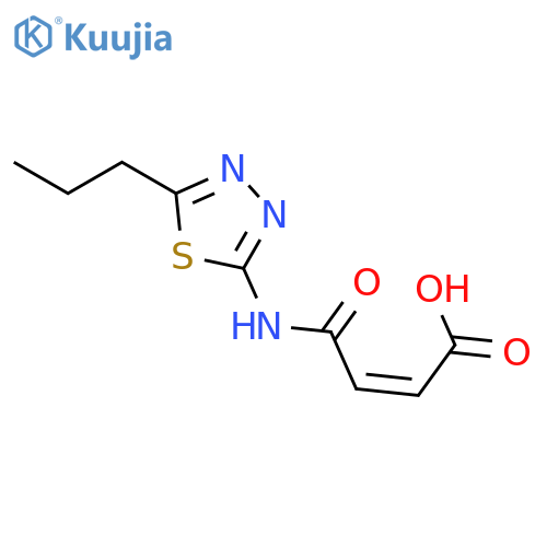 2-BUTENOIC ACID, 4-OXO-4-[(5-PROPYL-1,3,4-THIADIAZOL-2-YL)AMINO]-, (Z)- structure