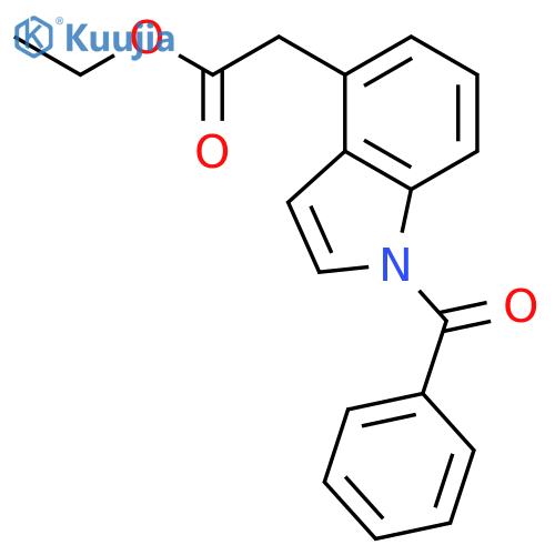 1H-INDOLE-4-ACETIC ACID, 1-BENZOYL-, ETHYL ESTER structure