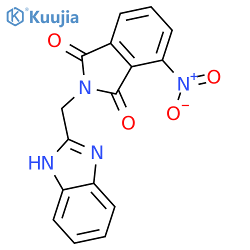 1H-ISOINDOLE-1,3(2H)-DIONE, 2-(1H-BENZIMIDAZOL-2-YLMETHYL)-4-NITRO- structure