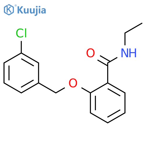 BENZAMIDE, 2-[(3-CHLOROPHENYL)METHOXY]-N-ETHYL- structure
