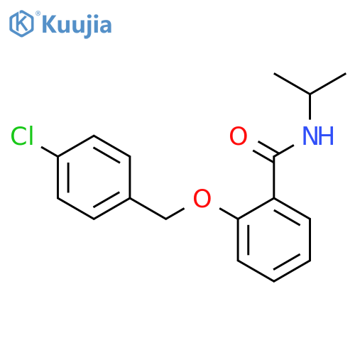 BENZAMIDE, 2-[(4-CHLOROPHENYL)METHOXY]-N-(1-METHYLETHYL)- structure