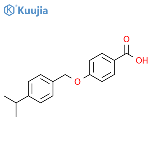 4-{[4-(propan-2-yl)phenyl]methoxy}benzoic acid structure